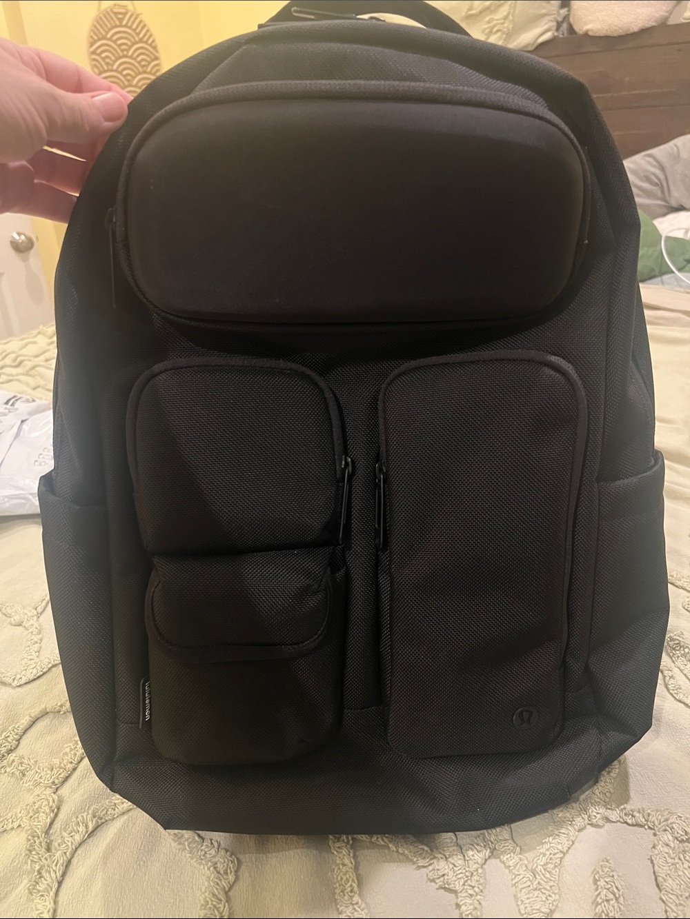 Lululemon Black Men's Multi-Pocket Backpack - Sleek Everyday Carry